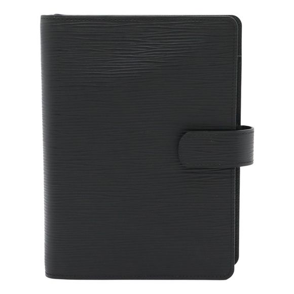 Louis Vuitton Epi Agenda MM Notebook Cover 6-hole System Notebook Leather Noir - Picture 1 of 7